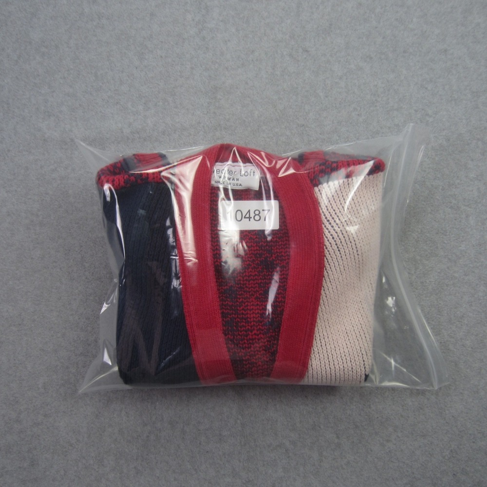 Sweater Loft Vest Women 1X Red Multi Ugly Christmas Sweater Dog Cat Fair Isle - Picture 12 of 12